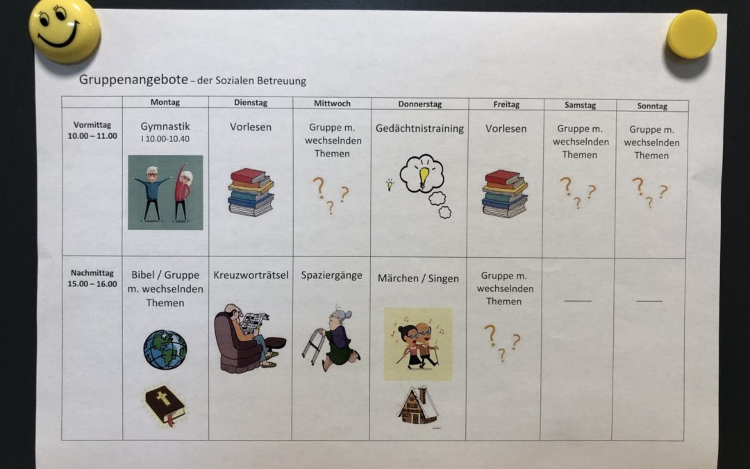 Montag, Dienstag, Mittwoch, Donnerstag …